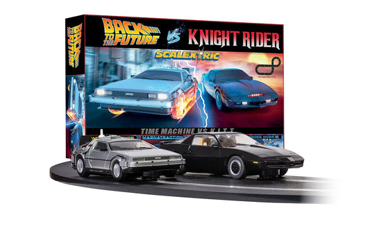 Scalextric C1431M Back to the Future vs Knight Rider Car Race Set