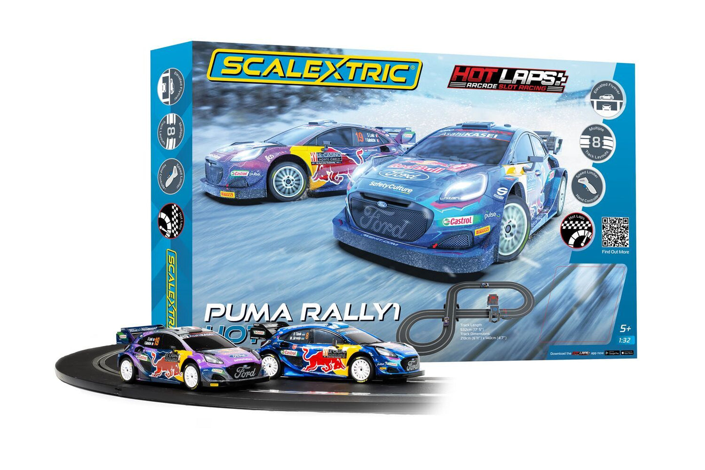 Scalextric C1452M Puma WRC Hot Laps Car Race Set