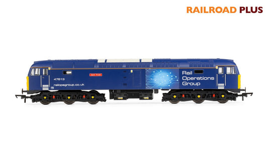 Hornby R30042TTS RailRoad Plus ROG, Class 47, Co-Co, 47813 ‘Jack Frost’ Diesel Locomotive - Era 11