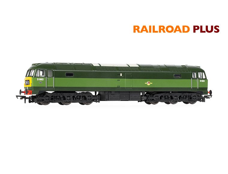 Hornby R30182TXS RailRoad Plus BR, Class 47, Co-Co, D1683 Diesel Locomotive with HM7000 TXS Sound - Era 6 (Sound Fitted)