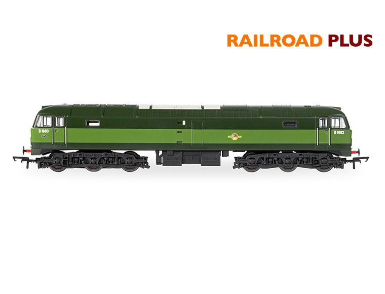 Hornby R30182TXS RailRoad Plus BR, Class 47, Co-Co, D1683 Diesel Locomotive with HM7000 TXS Sound - Era 6 (Sound Fitted)